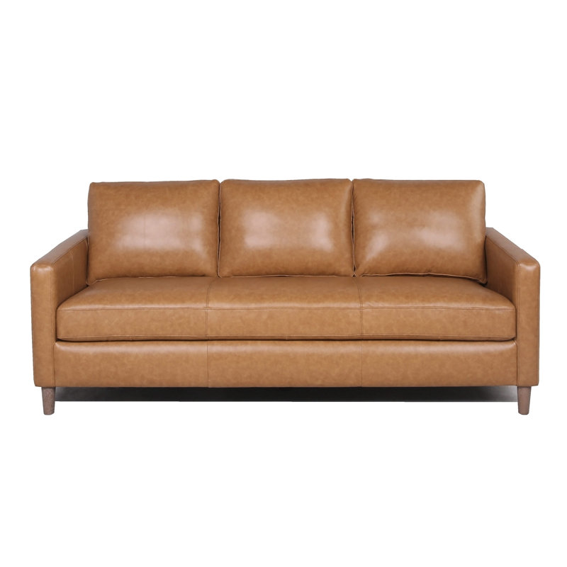 Portland 80.5'' Genuine Leather Sofa & Reviews Joss & Main